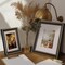 5x7 Picture Frames Set of 4, Vintage Photo Frames with Glass, for Tabletop or Wall Decor, Black Gold